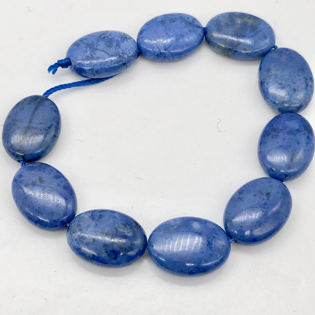 Dumorterite Oval Stone Half Strand | 18x13x7 | Blue | 10 Bead(s) |