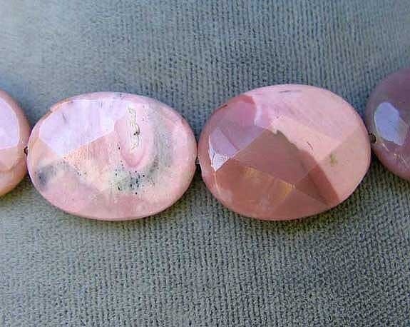 Sweet 2 Pink Mookaite Faceted Oval Beads 004694 - PremiumBead Primary Image 1