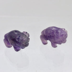 Prosperity Amethyst Hand Carved Bison / Buffalo Figurine | 21x11x8mm | Purple - PremiumBead Alternate Image 9