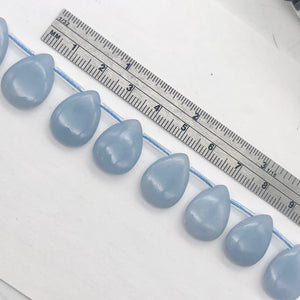 13 Blue Pectolite / Angelite Briolette Beads for Jewelry Making - PremiumBead Alternate Image 2