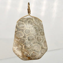 Load image into Gallery viewer, Fossilized Coral Sterling Silver Wire Wrap Pendant Pre-Cambrian Era | 2 5/8&quot; |
