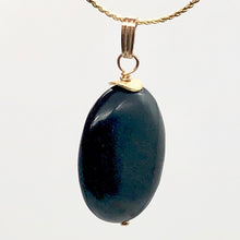 Load image into Gallery viewer, Hypersthene 14K Gold Filled Oval | 1.5&quot; | Mirrored Black/Gold | 1 Pendant |
