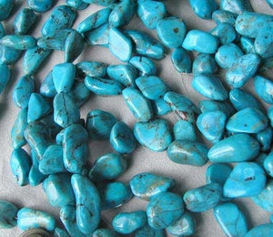 1 Vibrant USA Blue Turquoise Pendant Bead 7538 - PremiumBead Primary Image 1