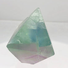 Load image into Gallery viewer, Multi-hue standing Natural Fluorite Pyramid | 35x26x25mm | Green/Purple | - PremiumBead Primary Image 1
