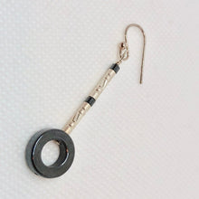 Load image into Gallery viewer, Hematite and Sterling Silver Designer Earrings 310707 - PremiumBead Alternate Image 3
