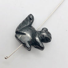 Load image into Gallery viewer, Nuts 2 Hand Carved Animal Hematite Squirrel Beads | 21.5x14x10mm | Graphite - PremiumBead Alternate Image 5
