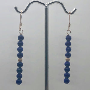 Natural AAA Lapis with 14K Rose Gold Filled Earrings | 2"Long | Blue |