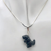 Load image into Gallery viewer, Semi Precious Stone Jewelry T rex Pendant Necklace of Hematite/Silver - PremiumBead Alternate Image 6
