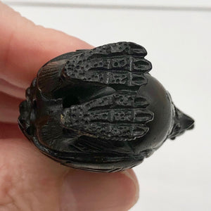 Carved Rooster Dark Teak Ojime/Netsuke Bead - PremiumBead Alternate Image 5