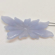 Load image into Gallery viewer, 75cts Hand Carved Blue Chalcedony Flower Bead 009850P - PremiumBead Primary Image 1
