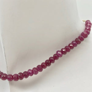 8 Natural Ruby 4.5to4.9x3.5to3mm Faceted Roundel Beads | Red | 6+cts | - PremiumBead Alternate Image 8