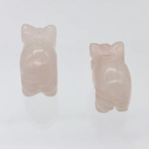 Hand Carved Pink Rose Quartz PIGGY Figurine | 21x13x9.5mm | Pink - PremiumBead Alternate Image 8