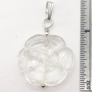 Quartz Flower Pendant Necklace | Semi Precious Stone Jewelry | Silver Pendant - PremiumBead Alternate Image 4