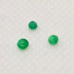 3 Natural Emerald 3x2mm to 4x3.4mm Faceted Roundel Beads 10715B - PremiumBead Alternate Image 3