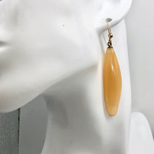 Load image into Gallery viewer, Moonstone 14K Gold Filled Dangle Earrings | 2 1/2&quot; Long | Peach | 1 Pair |
