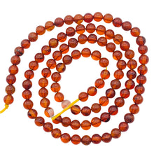 Load image into Gallery viewer, Amber Round Bead Strand | 4 mm | Red | 105 Beads |
