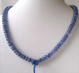 242cts Rare Tanzanite Roundel Bead 20 inch Strand 110387B - PremiumBead Alternate Image 3