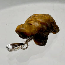 Load image into Gallery viewer, Adorable Tigereye Carved Turtle Sterling Silver Pendant | 1.25&quot; (Long) |
