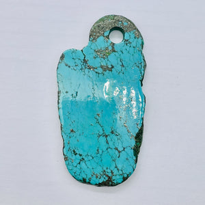 Turquoise, Free Form Pendant Bead | 73x38x6mm | Blue | 1 Pendant Bead |