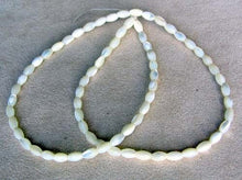 Load image into Gallery viewer, 1 Natural, Untreated 6x4mm Rice Premium Mother-of-Pearl Bead Strand 2243 - PremiumBead Primary Image 1
