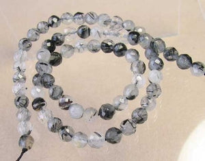 Natural Untreated Tourmalated Quartz Round Beads (approx. 25) 10484 - PremiumBead Alternate Image 2