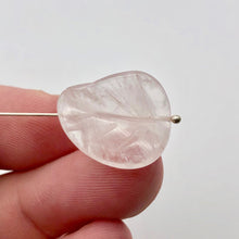Load image into Gallery viewer, Gentle 3 Hand Carved Pale Rose Quartz 19x17x6mm Leaf Beads 9319RQ - PremiumBead Alternate Image 3
