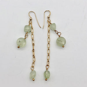 Dazzling Minty Green Natural Prehnite and 14Kgf Earrings - PremiumBead Alternate Image 7