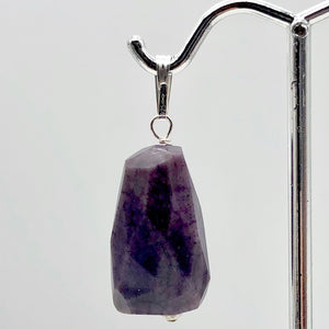 Very Rare! Purple Faceted Sugilite Sterling Silver Pendant! | 1 3/8" Long |