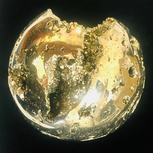 Pyrite Scry Crystal Round | Golden | Sphere | 60mm | 290g |