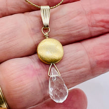 Load image into Gallery viewer, Quartz 14K Gold Filled Facetted Briolette | 1 3/4&quot; Long | Clear | 1 Pendant |
