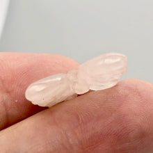 Load image into Gallery viewer, Fluttering Rose Quartz Butterfly Figurine/Worry Stone | 21x18x7mm | Pink - PremiumBead Alternate Image 8
