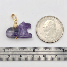 Load image into Gallery viewer, Amethyst Horse Pendant Necklace | Semi Precious Stone Jewelry | 14k Pendant - PremiumBead Alternate Image 6
