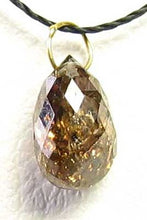 Load image into Gallery viewer, 1 Champagne 1.19cts Diamond Briolette 18K Pendant 10359H - PremiumBead Alternate Image 2
