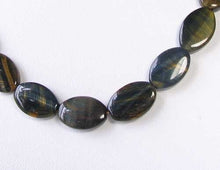 Load image into Gallery viewer, Midnight Blue Tigereye Flat Oval Bead (13 Beads) 7.75 inch Strand 10243HS - PremiumBead Alternate Image 2
