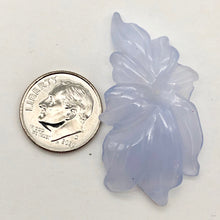 Load image into Gallery viewer, 23.8cts Exquisitely Hand Carved Blue Chalcedony Flower Pendant Bead - PremiumBead Alternate Image 6
