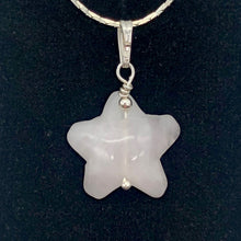 Load image into Gallery viewer, Rose Quartz Starfish Pendant Necklace | Semi Precious Stone | Silver Pendant | - PremiumBead Alternate Image 2
