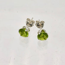 Load image into Gallery viewer, August Birthstone 5mm Lab Peridot Sterling Silver Earrings - PremiumBead Primary Image 1
