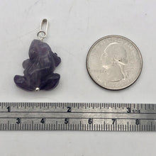 Load image into Gallery viewer, Ribbit Amethyst Frog Solid Sterling Silver Pendant 509266AMS - PremiumBead Alternate Image 4
