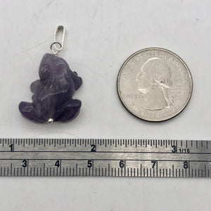 Ribbit Amethyst Frog Solid Sterling Silver Pendant 509266AMS - PremiumBead Alternate Image 4