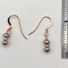 Load image into Gallery viewer, Delicate Rainbow Platinum 14k Rose Gold Filled Pearl Earrings | 7/8 inch drop |
