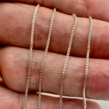 Load image into Gallery viewer, 20&quot; Sterling Silver Fine Box Chain 1mm - PremiumBead Alternate Image 3
