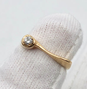 Natural Diamond Solid 14K Yellow Gold Pinky Ring Size 4 1/2 9982Am - PremiumBead Alternate Image 11