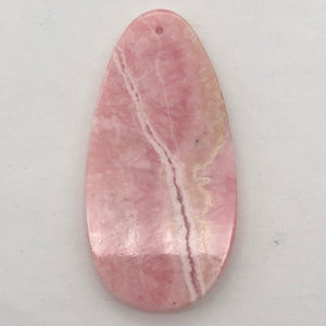 Natural Lacy Pink Rhodochrosite Pendant Bead | 60x30mm| Pink | Teardrop | 1 Bd | - PremiumBead Alternate Image 5