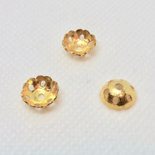 Load image into Gallery viewer, Precious 22K Vermeil Lacy Bead Cap 8&quot; Strand 108587 - PremiumBead Alternate Image 3
