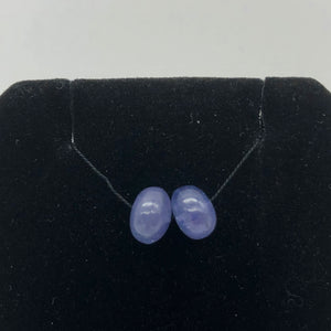 Rare Tanzanite Smooth Roundel Beads | 2 Bds | 7.9-7mm| Blue | ~5 cts | 10387B - PremiumBead Alternate Image 3