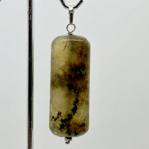 Fiery Green Labradorite & Sterling Silver Pendant | 2 1/8 Inch Long | - PremiumBead Primary Image 1
