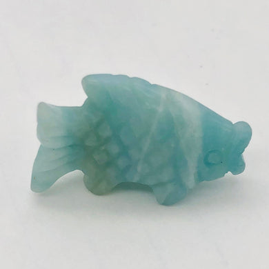 Carved Azurite Koi Fish Figurine Worry Stone | 23x11x5mm | Blue - PremiumBead Primary Image 1