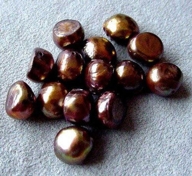 14 Copper Cocoa Nuggety FW Pearls 4470 - PremiumBead Primary Image 1