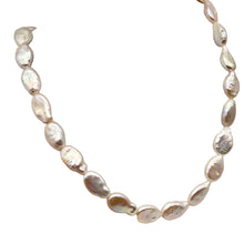 Load image into Gallery viewer, Creamy Oval/Teardrop FW Coin Pearl Strand
