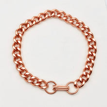 Load image into Gallery viewer, Copper Bracelet. 8 inch curb link 7x4mm
